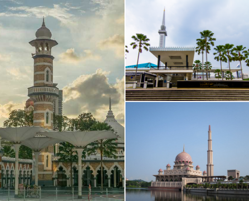 THE BEAUTIFUL MOSQUE IN MALAYSIA cover photo collage