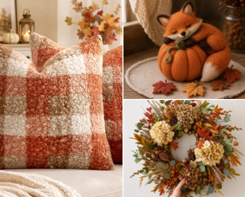 Autumn home decoration to make your apartment COZY cover photo collage