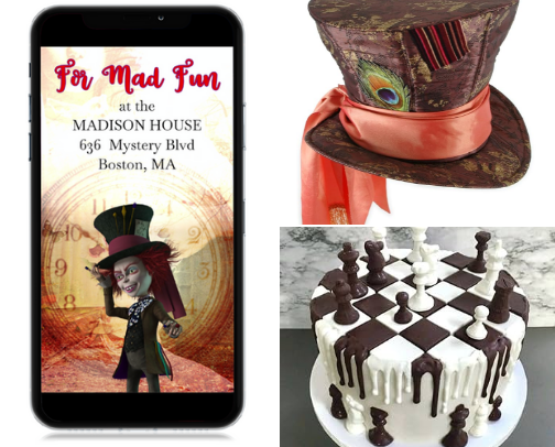 Family Friendly Mad Hatter Halloween Party Ideas! cover photo collage