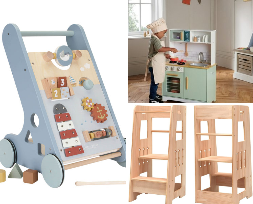 Fav children's toys and books cover photo collage