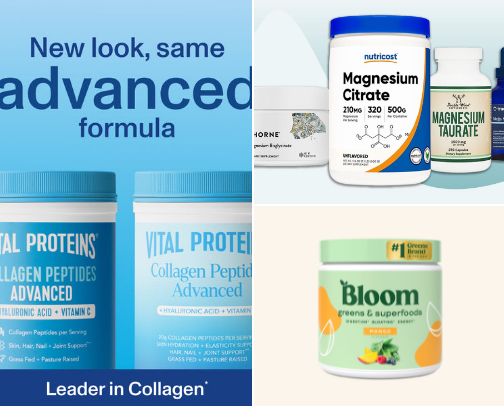 My "Glow From Within" Daily Supplement Stack cover photo collage