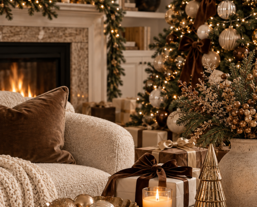 Elegant Christmas Decor & Holiday Home Finds cover photo collage