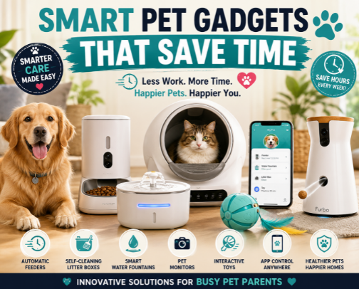 Smart Pet Gadgets That Save Time & Simplify Pet Care 🐾 cover photo collage