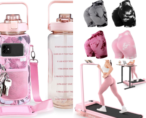 *Pink* Workout Gear for the girly girls who need motivation cover photo collage