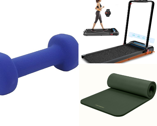At Home & At Gym Fitness Essentials cover photo collage