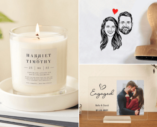 Egagement gifts cover photo collage