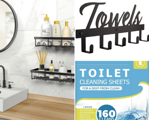 Trendy Bathroom Essentials cover photo collage