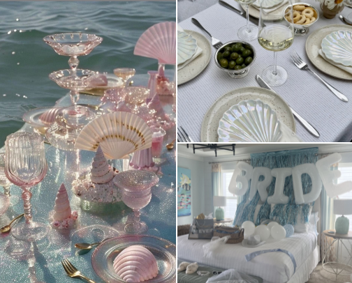Mermaids and Margaritas Bachelorette cover photo collage