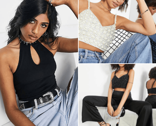 Women's crop tops | Fashion 🛍️ cover photo collage