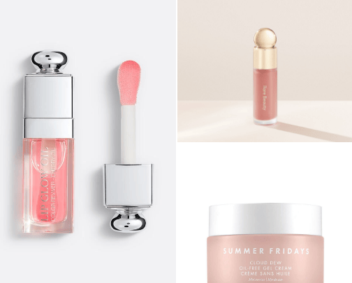 fav skincare/makeup items cover photo collage