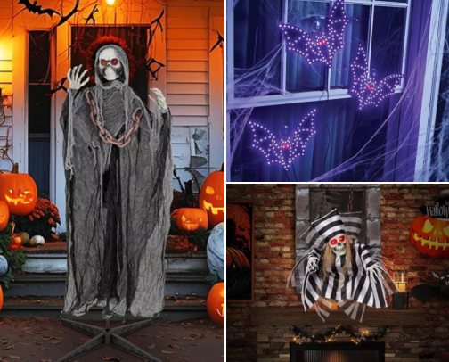 Halloween 👻🍁🤡🎃💀 decor and costumes cover photo collage