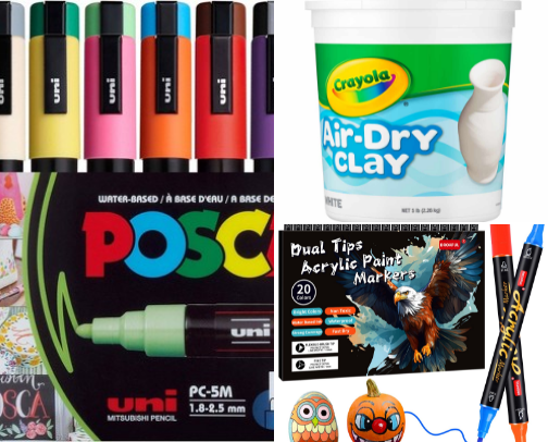 Art supplies cover photo collage