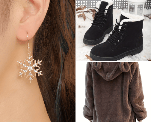 Temu Winter Vibes cover photo collage