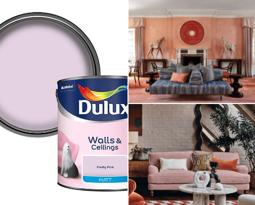 Pink interior decor items cover photo collage