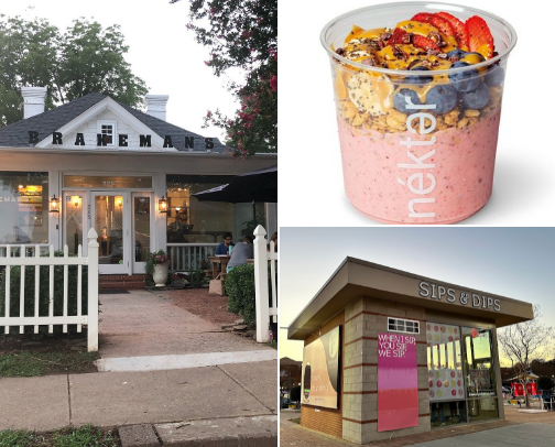 my fav coffee/bev shops in the Charlotte area!! cover photo collage