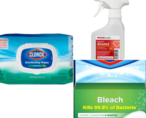 Cleaning products cover photo collage