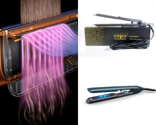 Hair straighteners cover photo collage