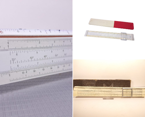 Vintage Slide rule cover photo collage