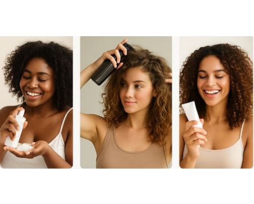 Curly Girl Wash & Go Essentials cover photo collage