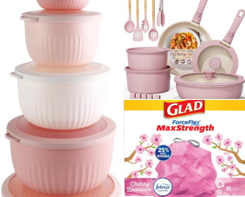 Pink Kitchen cover photo collage