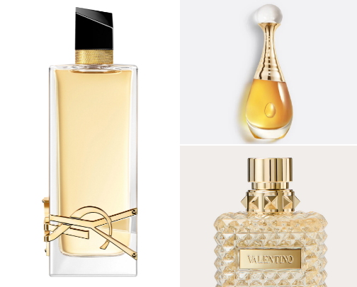 The most beautiful scents of perfume cover photo collage