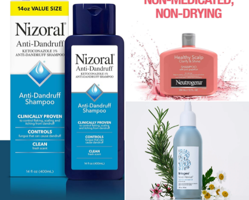 Products for Itchy/ Oily Scalp/ and Thinning Hair cover photo collage