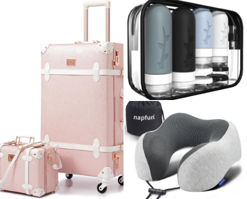 Luxe Escapes: On-the-Go Essentials cover photo collage
