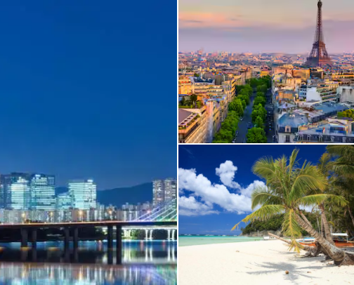 Place to visit for vacation cover photo collage