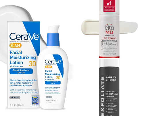 Anti aging beauty and wellness products cover photo collage