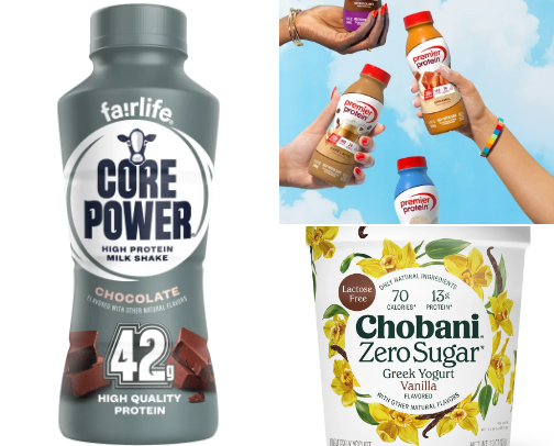 High-Protein Snacks & Staples for Easy Macro Goals 🏋️‍♀️ cover photo collage