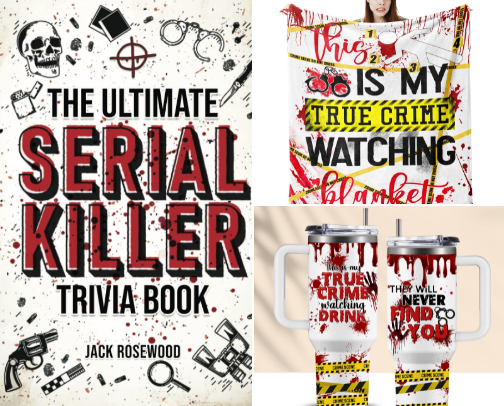 All things serial killers & horror themed cover photo collage