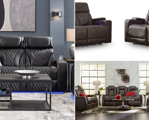 Couch recliners cover photo collage