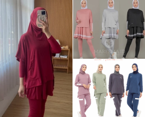 Women sportwear cover photo collage