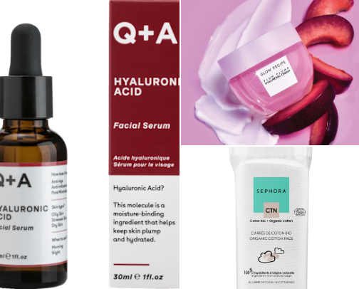skincare products for smooth and glowy skin cover photo collage