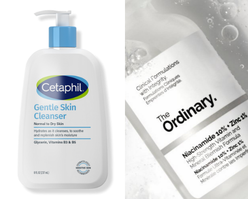 skincare finds for oily skin & hyperpigmentation (on a budget)! cover photo collage