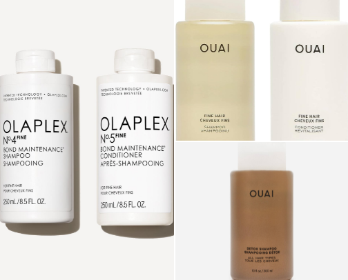 Hair Products I love for fine wavy hair cover photo collage