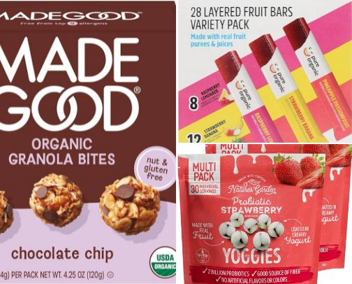 My Clean Snack Picks for Kids (Dye-Free + Mom Approved) cover photo collage