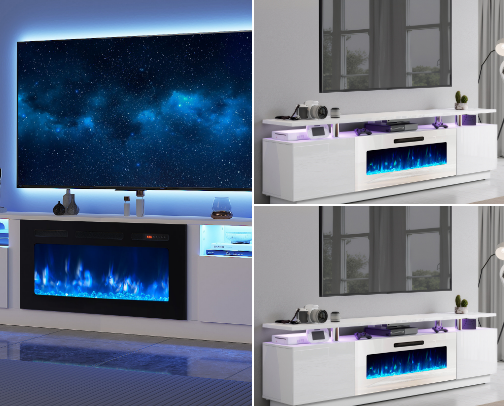 TV STAND AND ENTERTAINMENT CENTERS cover photo collage