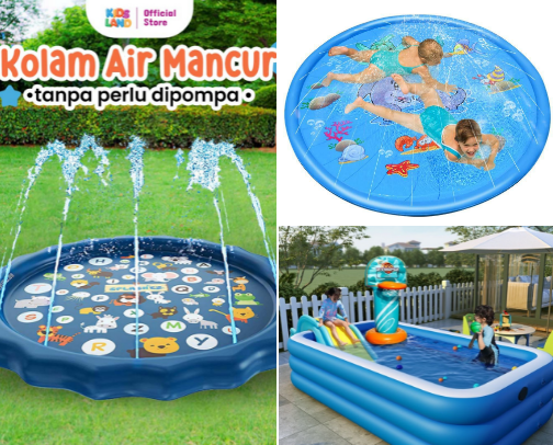 Mainan kolam Air 💦 cover photo collage