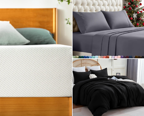 The Comfiest Bedding/ Bedroom things/ PJs cover photo collage