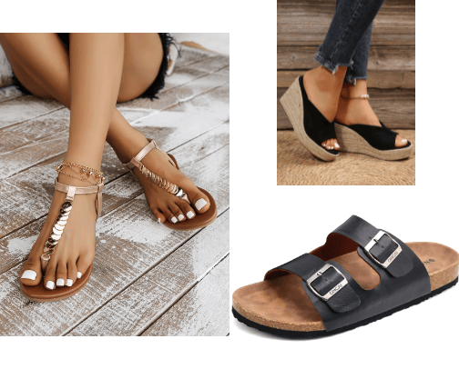 "Casual Elegance: Women's an Men's Shoes Assortment" cover photo collage