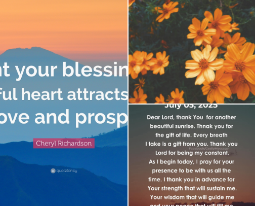 Be thank ful and grateful..🌸🌸 cover photo collage
