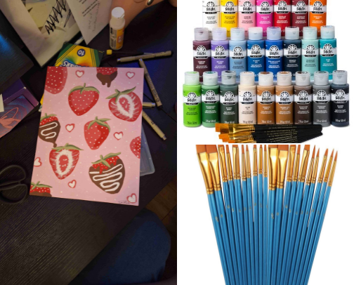 Painting supplies and tips for beginners or artists on a budget cover photo collage