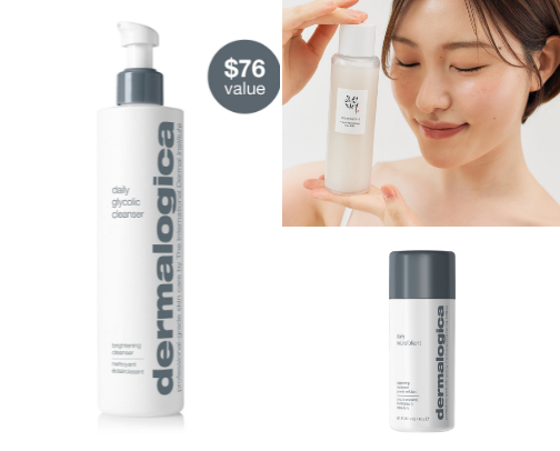 my current skincare favorites ✨ cover photo collage