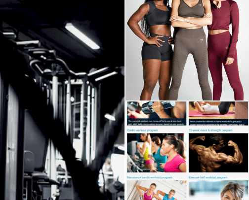 Fitness cover photo collage