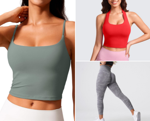 The best affordable fitness clothes cover photo collage