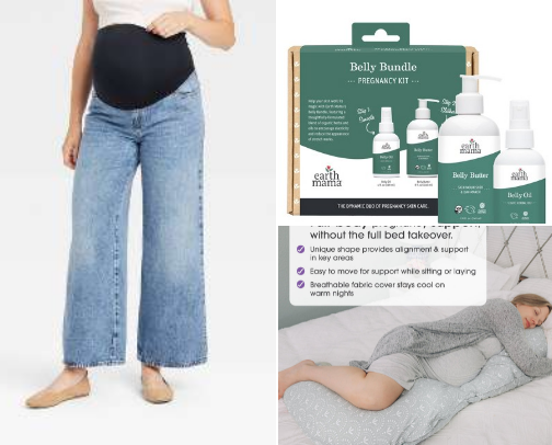Maternity special clothes, skincare, and other essentials items to make mom’s life easier ✨my sister wore when she was pregnant 🤰 pregnancy doesn’t stop you from trying comfy pants cover photo collage