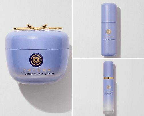 Tatcha dewy skincare cover photo collage