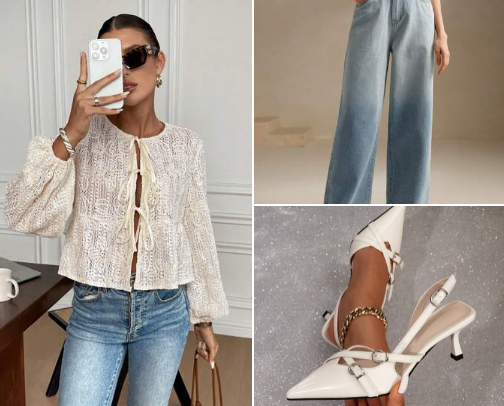 spring wardrobe glow-up: modest + cute finds cover photo collage
