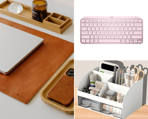 ​Minimalist & Aesthetic Desk Setup Essentials cover photo collage